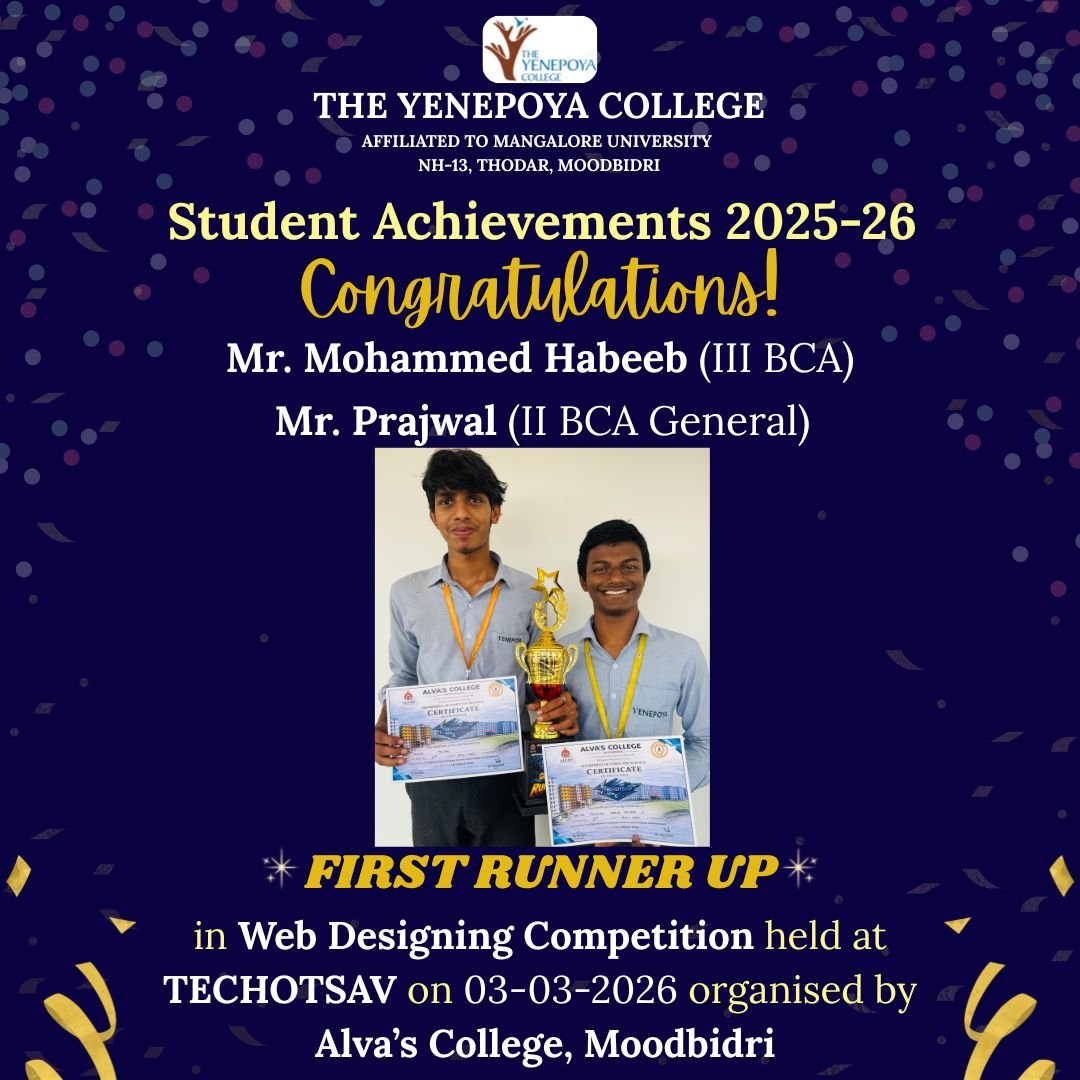 First Runner-Up in Web Designing Competition at TECHOTSAV 2026